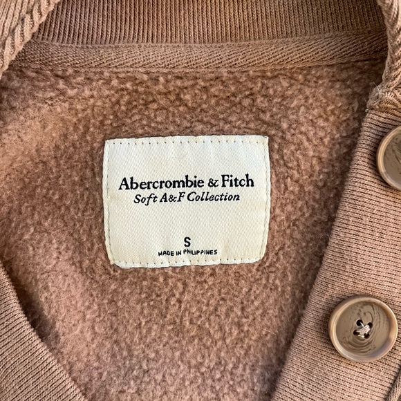 Abercrombie & Fitch Brown Henley Sweatshirt - Picture 2 of 2
